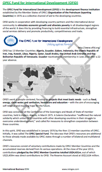 Fondo de la OPEP para el desarrollo internacional (Doctorado, Máster, Comercio Exterior)