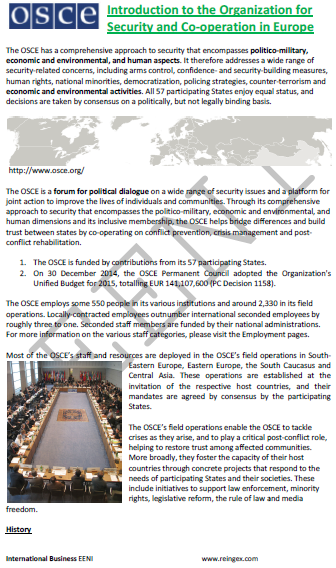 Organización para la Seguridad y la Cooperación en Europa (OSCE)