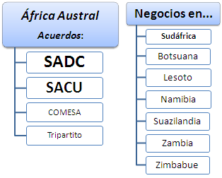 Formación online en Negocios en África Austral: Sudáfrica, Botsuana, Lesoto, Zambia, Zimbabue, Namibia y Esuatini (Suazilandia)