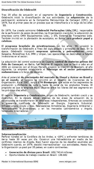 Brasil Bahia Empresa Odebrecht
