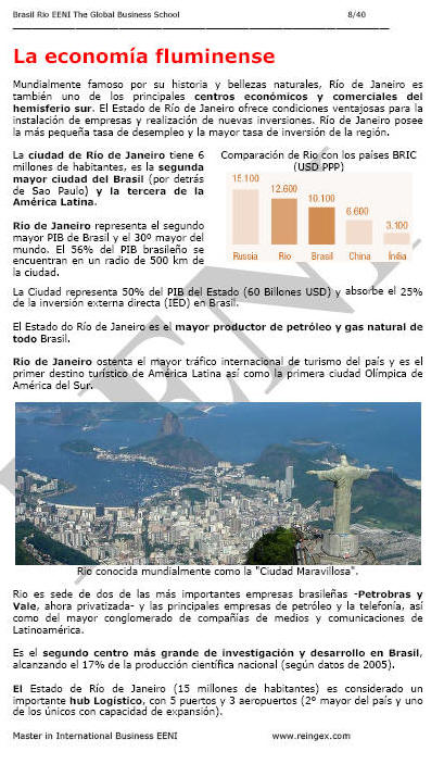 Negocios en Río de Janeiro, Economía fluminense. Empresas (Máster Brasil)