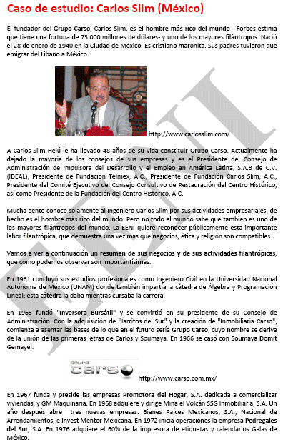 Carlos Slim, Empresario Cristiano, México, Hombre más rico del mundo (Maestría)