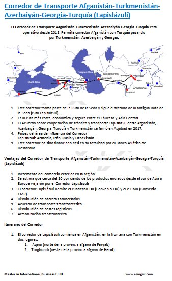 Corredor de Transporte Afganistán-Turkmenistán-Azerbaiyán-Georgia-Turquía (Lapislázuli)