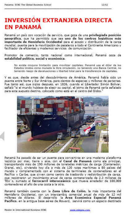 Curso Máster: Comercio Exterior y Negocios en Panamá