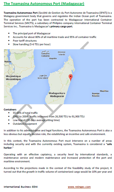 Curso Logística: Puertos de Madagascar