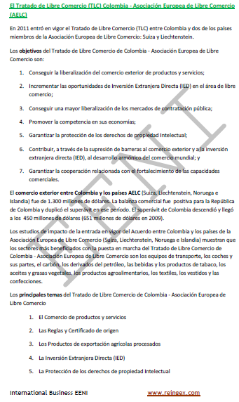 Tratado Colombia-AELC (Islandia, Liechtenstein, Noruega y Suiza)