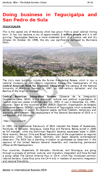 Comercio Exterior y Negocios en Tegucigalpa