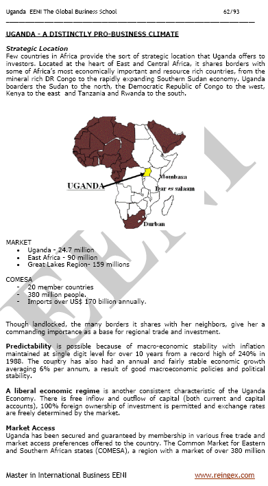 Uganda comercio exterior (Curso, Máster / Maestría, Doctorado)