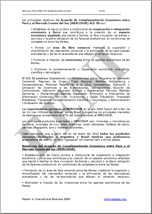 Tractat de lliure comerç Perú MERCOSUR