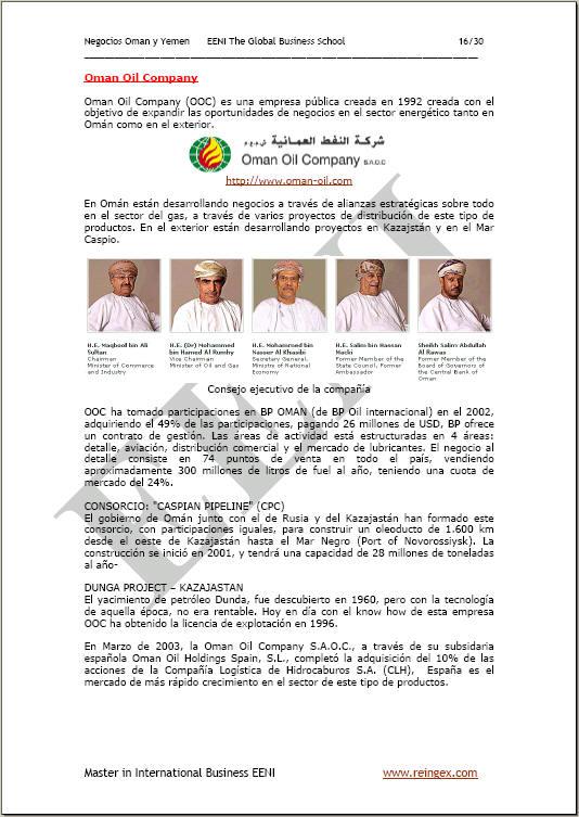 Comerç Exterior i negocis Oman