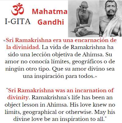Sri Ramakrishna - Gandhi - Ahimsa: Bhagavad Gita