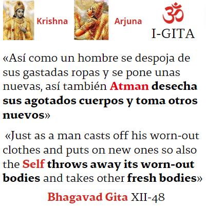 Bhagavad Gita 2-22 Atman discards bodies like man discards clothes