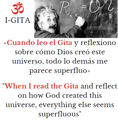 Albert Einstein, Pralaya Universe heat death (Bhagavad Gita)