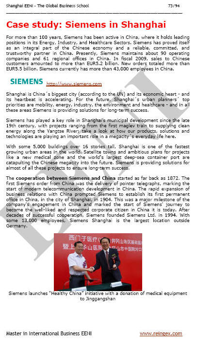 Siemens in Shanghai China