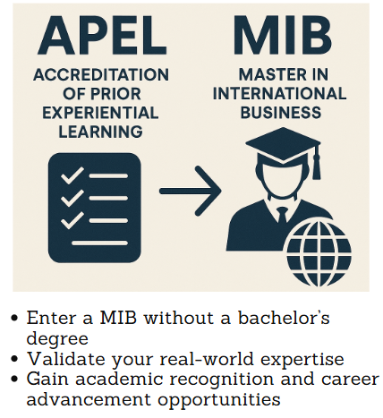 MIB and APEL (Accreditation of Prior Experiential Learning)