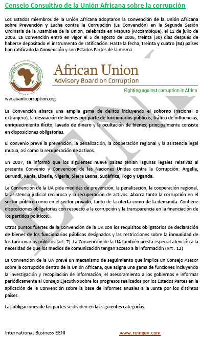 Unió Africana Convenció contra la corrupció