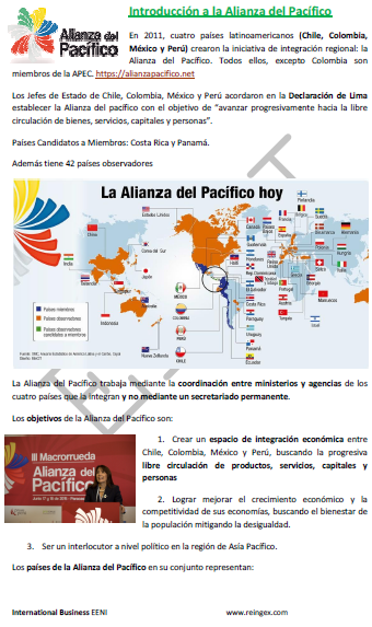 Alianza del Pacífico Chile, Colombia, México, Perú
