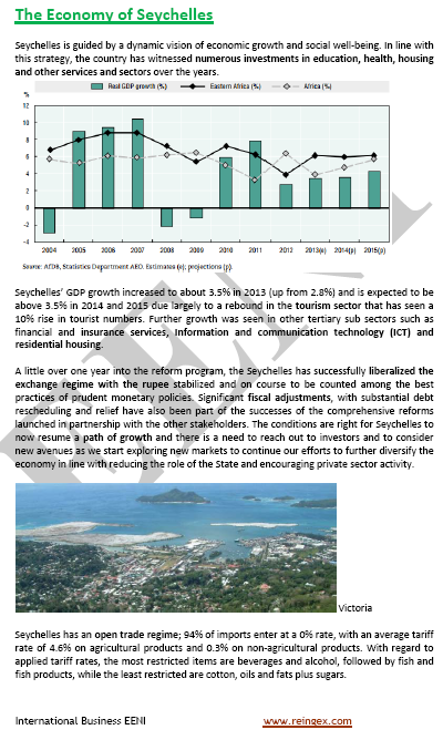 Comerç exterior i negocis a les Seychelles